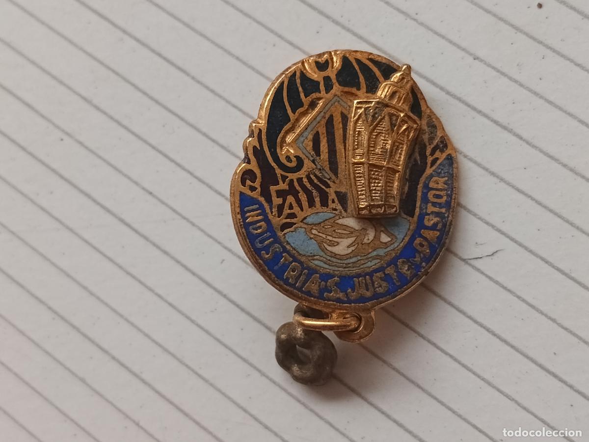 Sammlung von Pins: Fallas de Valencia. Insignia de imperdible Falla Industria Santos Justo y Pastor