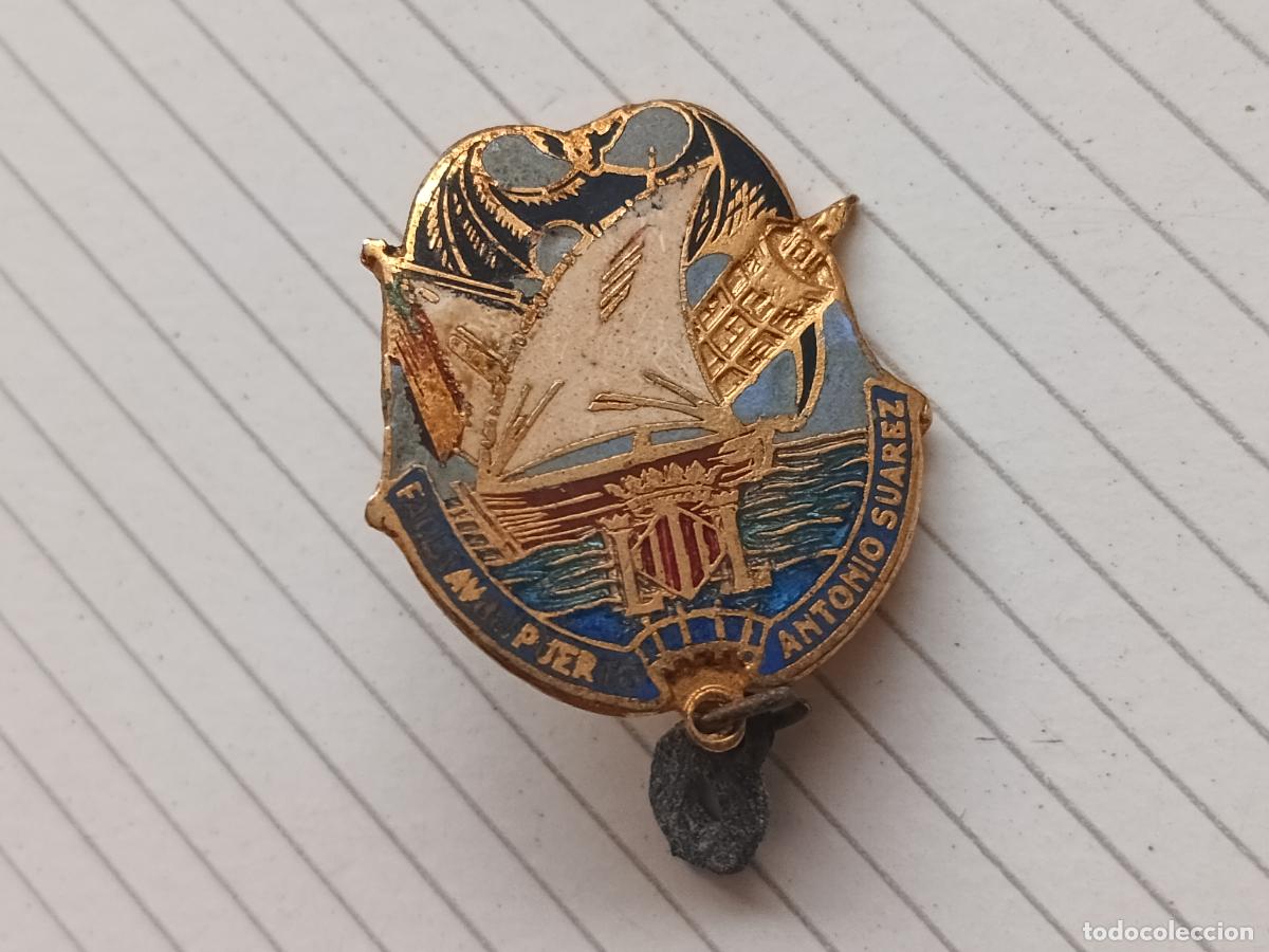Pins de colecci&oacute;n: Fallas de Valencia. Insignia de imperdible Falla Av. del Puerto Antonio Su&aacute;rez