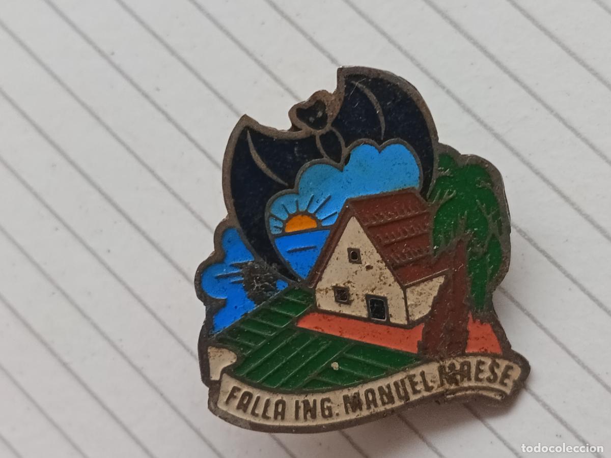 Pins de colecci&oacute;n: Fallas de Valencia. Antigua insignia Falla INGENIERO MANUEL MAESE - C. LLORENS