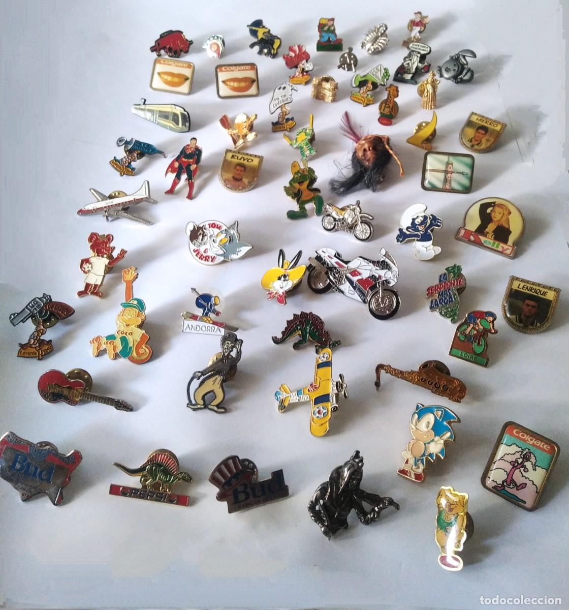 Pins de colecci&oacute;n: 54 pins de tem&aacute;tica variada