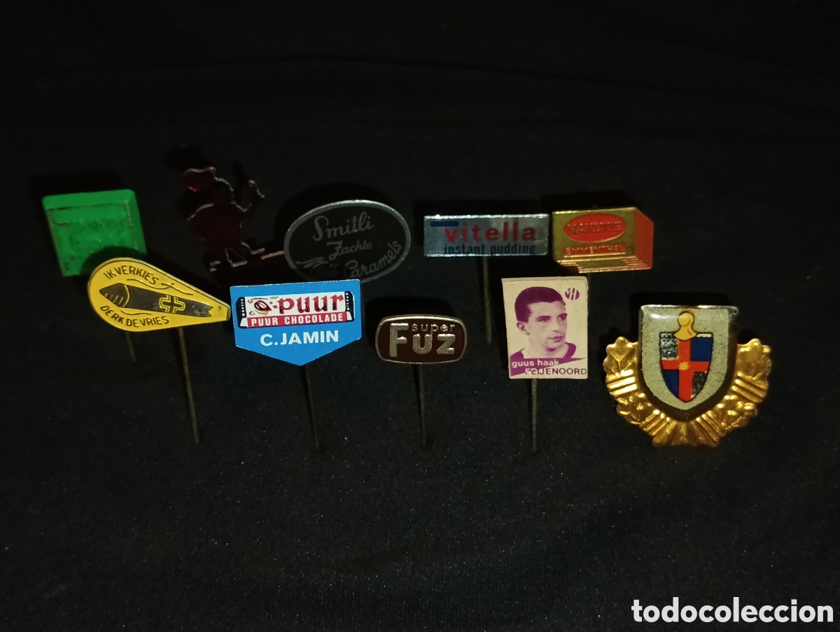 Sammlung von Pins: Lote 10 alfiler aguja pins a&ntilde;os 60 futbol futbolista coche Lincoln marcas lote 4