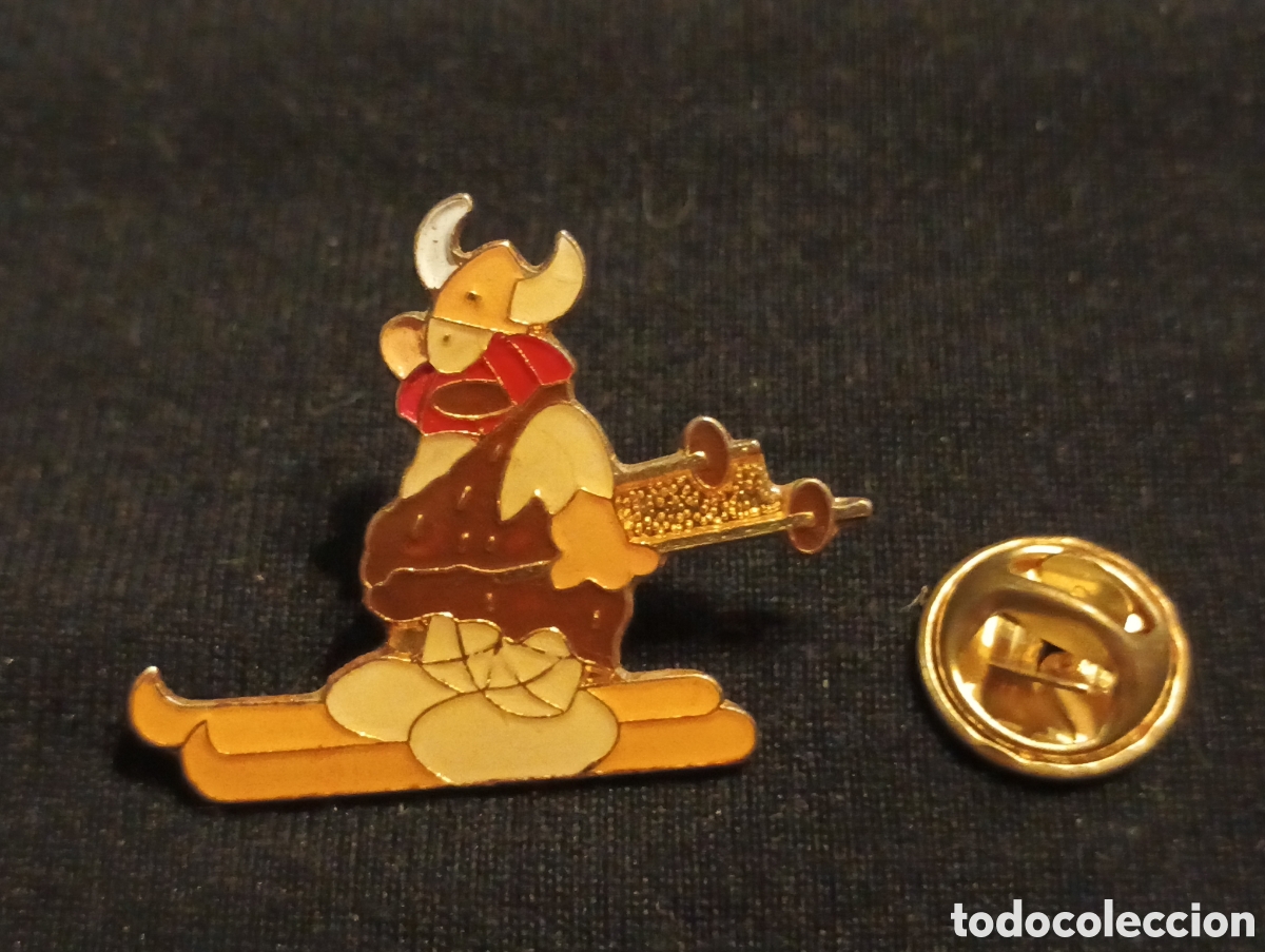 Pins de colecci&oacute;n: Pins insignia con pincho y cierre vikingo esquiando