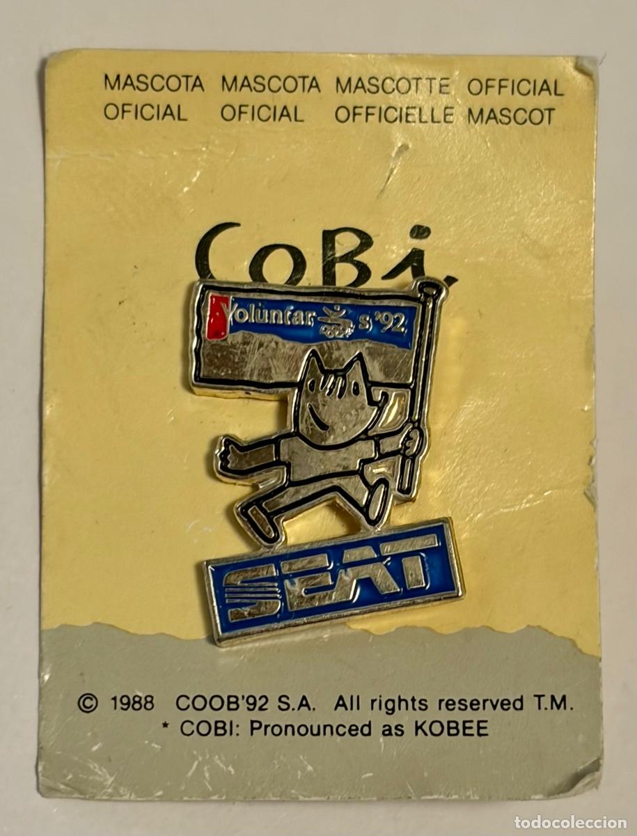 Pins de colecci&oacute;n: PIN COBI VOLUNTARIOS - PATROCINADOR AUTOM&Oacute;VILES SEAT - JUEGOS OL&Iacute;MPICOS BARCELONA 92