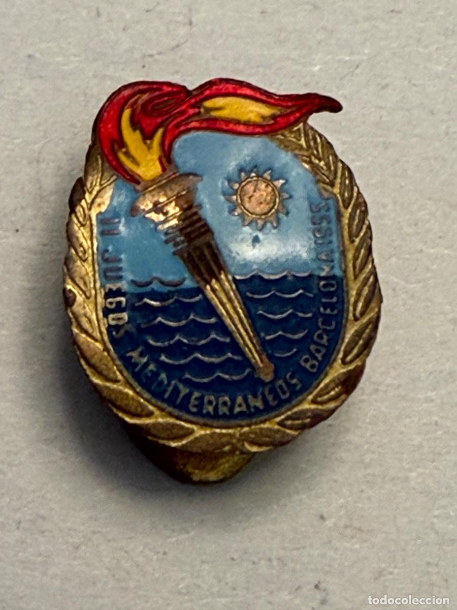 Pins de colecci&oacute;n: ANTIGUA INSIGNIA JUEGOS DEL MEDITERRANEO BARCELONA 1955