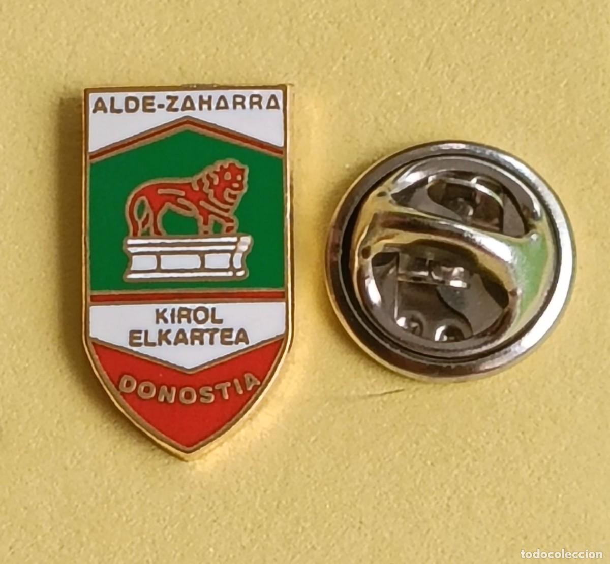 Pins de colecci&oacute;n: PIN FUTBOL - ESMALTE - ALDE ZAHARRA QUIROL ELCARTEA - SAN SEBASTIAN - GUIPUZCOA -130343
