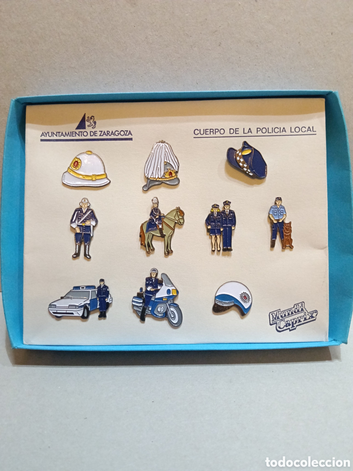 Pins de colecci&oacute;n: Conjunto de 10 pines de solapa de la polic&iacute;a municipal de zaragoza