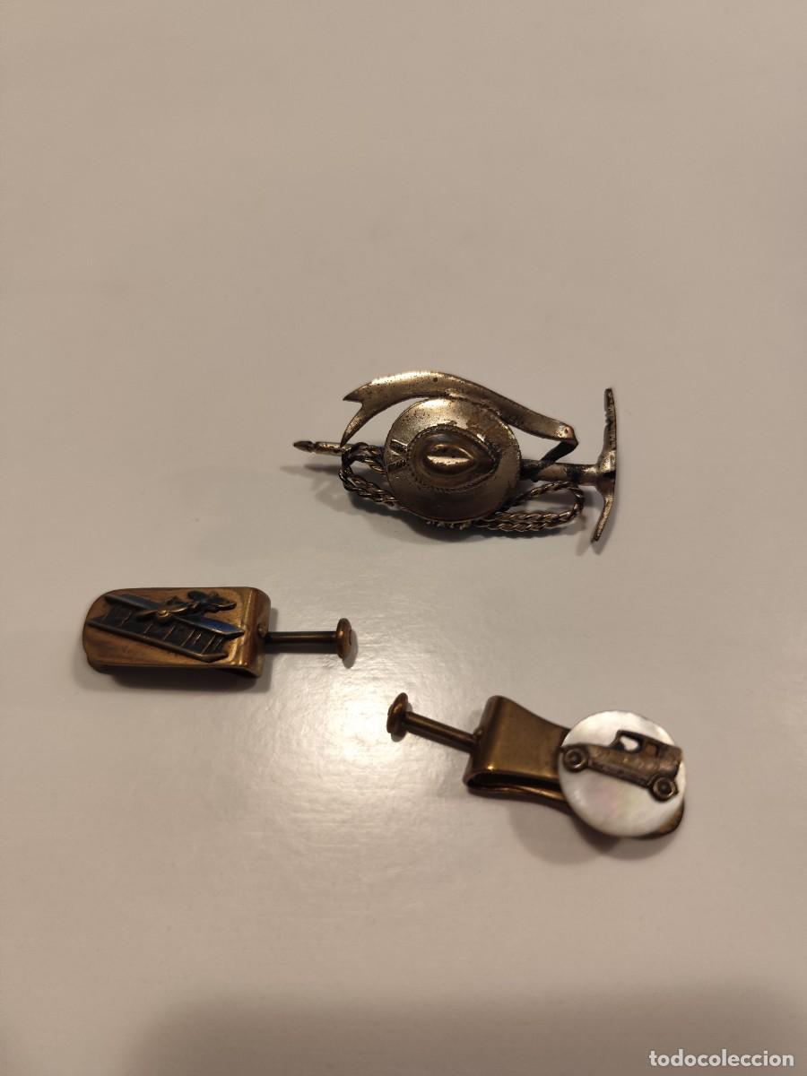 Pins de colecci&oacute;n: Lote de 2 Broches y 1 Pisacorbatas antiguod