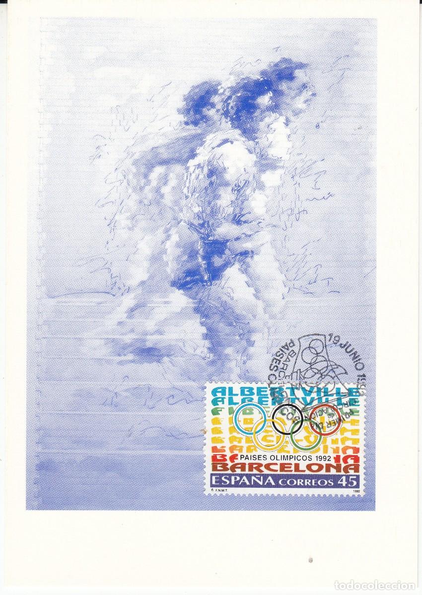 Pins de colecci&oacute;n: JUEGOS OL&Iacute;MPICOS BARCELONA 92 -SPD PRIMER DIA ALBERTVILLE EN M&Aacute;XIMA -