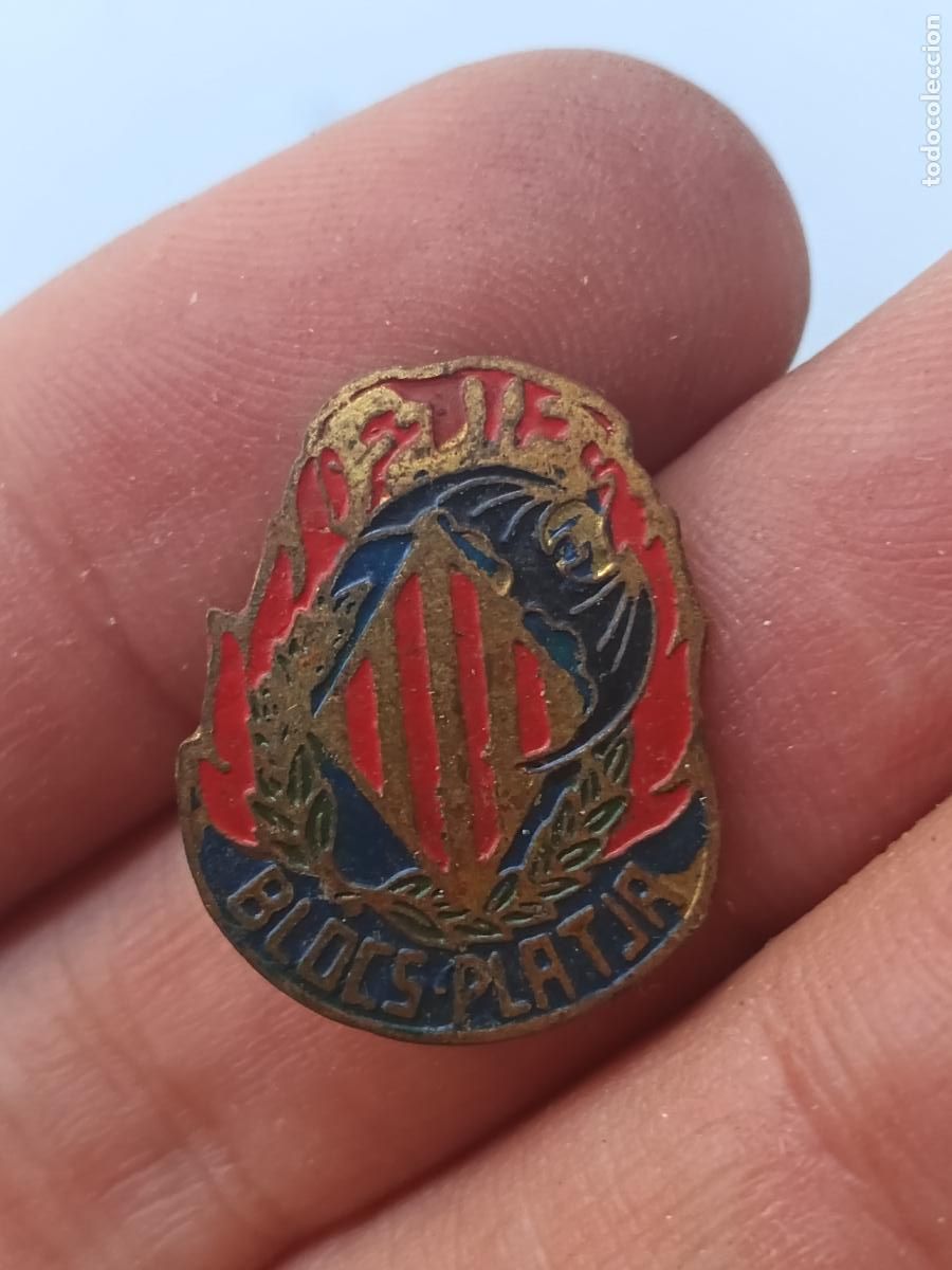 Pins de colecci&oacute;n: Fallas de Valencia. Antigua insignia Falla 86 BLOCS PLATJA