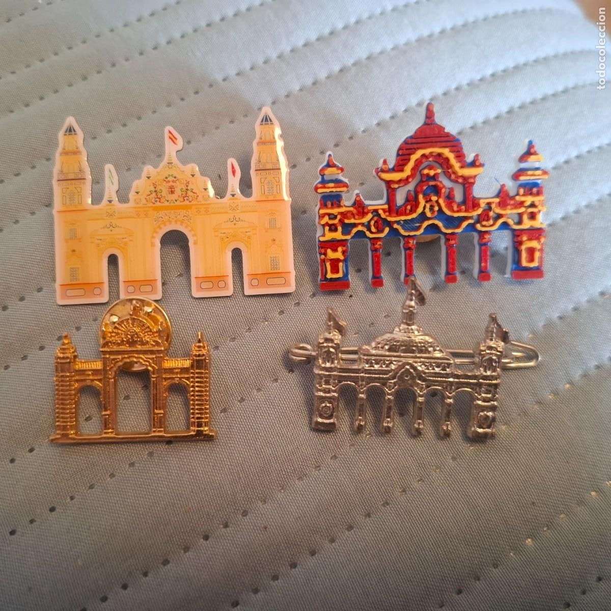 Pins de colecci&oacute;n: Lote 3 pins de solapa feria de Sevilla. 2026,2015, 2019 y 2006