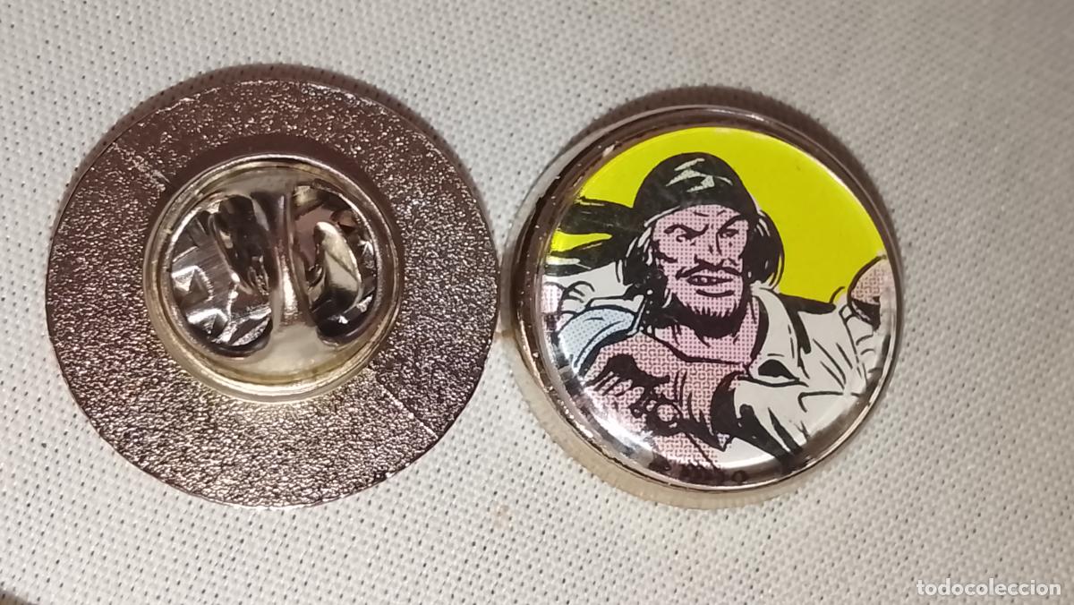 Pins de colecci&oacute;n: pin metal REDONDO - EL ESPADACHIN ENMASCARADO COMIC PIRATAS ESCLAVOS Y CASTIGO MALVADO