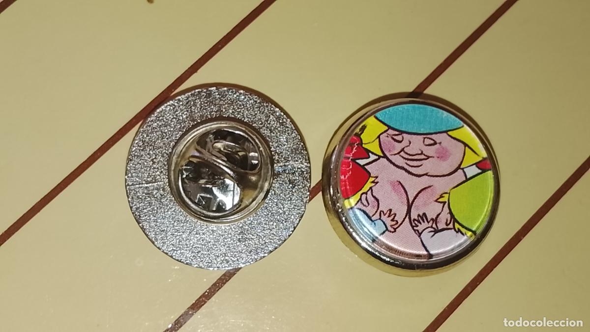 Pins de colecci&oacute;n: pin metal REDONDO - PERSONAJES DE LA SERIE DAVID EL GNOMO , LISA Y SU FAMILIA