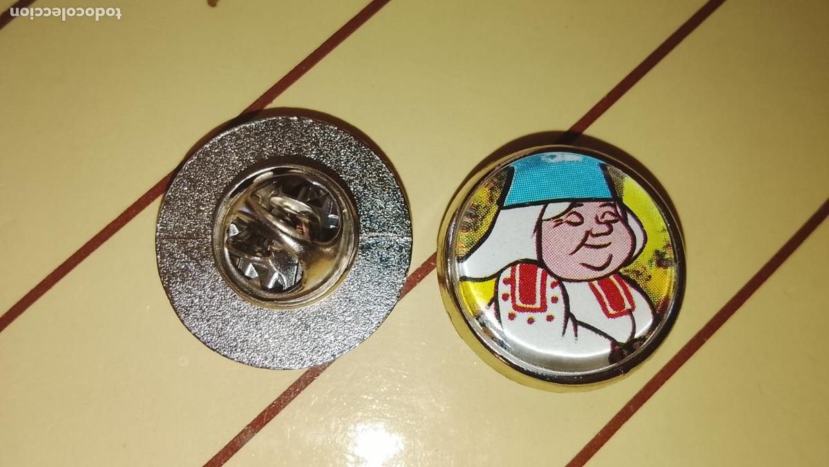 Pins de colecci&oacute;n: pin metal REDONDO - PERSONAJES DE LA SERIE DAVID EL GNOMO , LISA Y SU FAMILIA