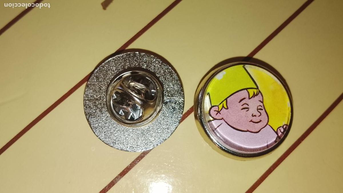 Pins de colecci&oacute;n: pin metal REDONDO - PERSONAJES DE LA SERIE DAVID EL GNOMO , LISA Y SU FAMILIA