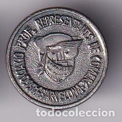 Collection pins: ANTIGUA INSIGNIA DE OJAL DE ASSOCIACIO PROF. REPRESENTATS DE COMERC DE BARCELONA