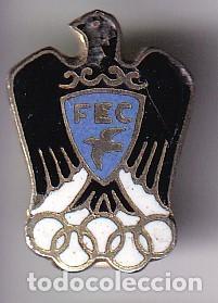 Collection pins: ANTIGUA INSIGNIA DE OJAL ESMALTADA DE LA FEDERACION ESPA&Ntilde;OLA DE CAZA (FEC)