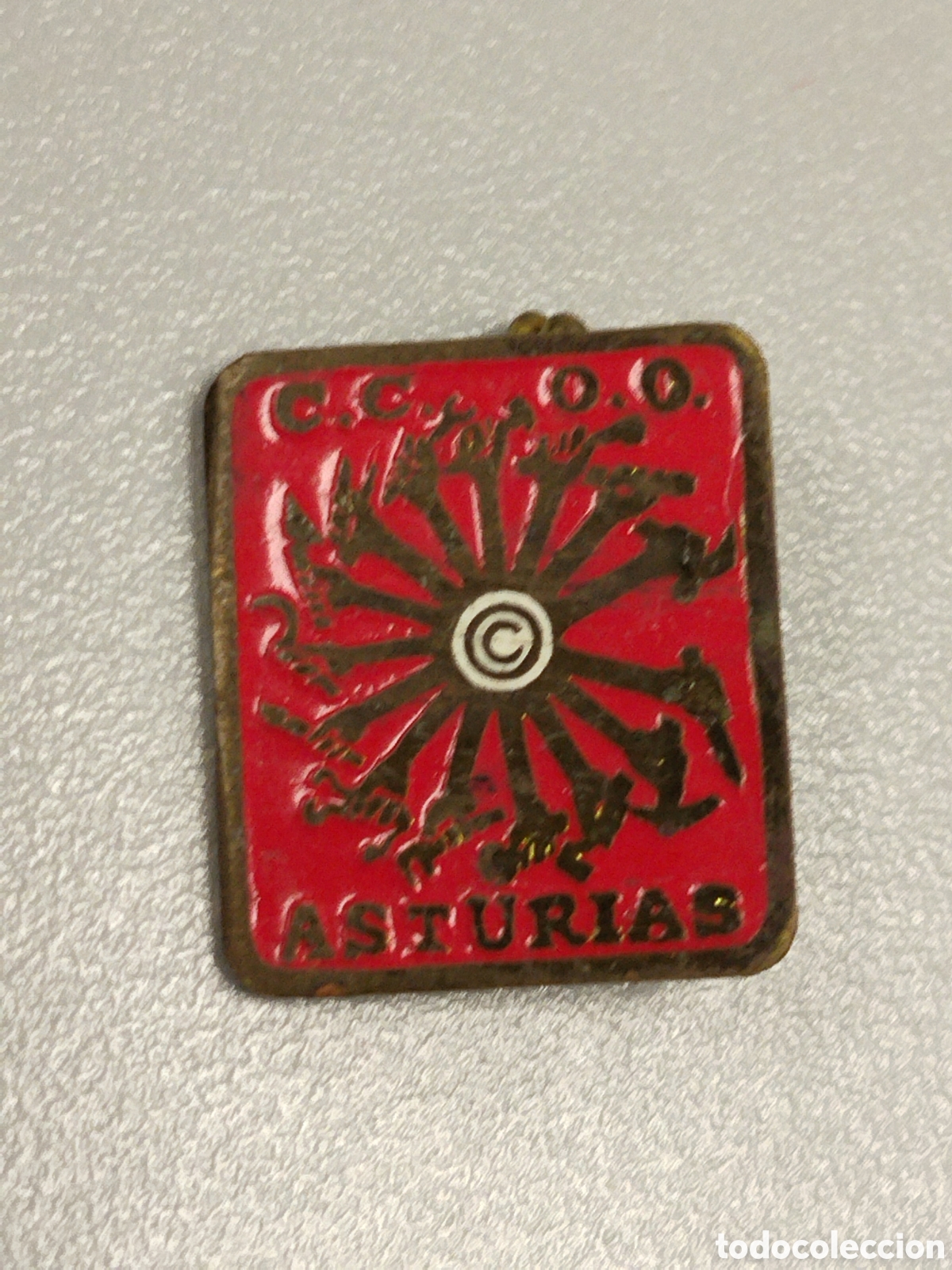 Pins de colecci&oacute;n: Insignia pol&iacute;tica transici&oacute;n comunista CCOO Asturias.pce.psoe.pcoe.pte.ort.mce.ugt.cnt.lcr.csut.ucd