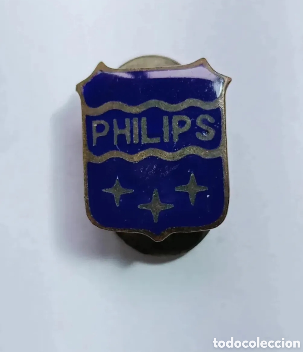 Pins de colecci&oacute;n: Antigua insignia pin Philips esmaltado Ega&ntilde;a motrico