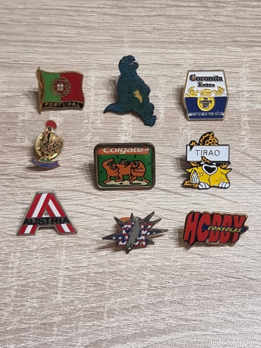 Pins de colecci&oacute;n: Lote 9 pin vintage 90s
