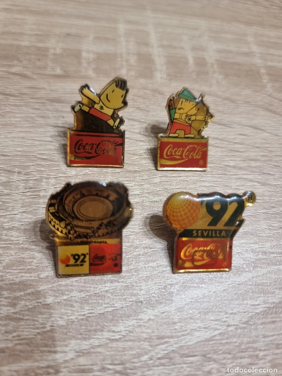 Pins de colecci&oacute;n: Lote 4 pin Coca-Cola