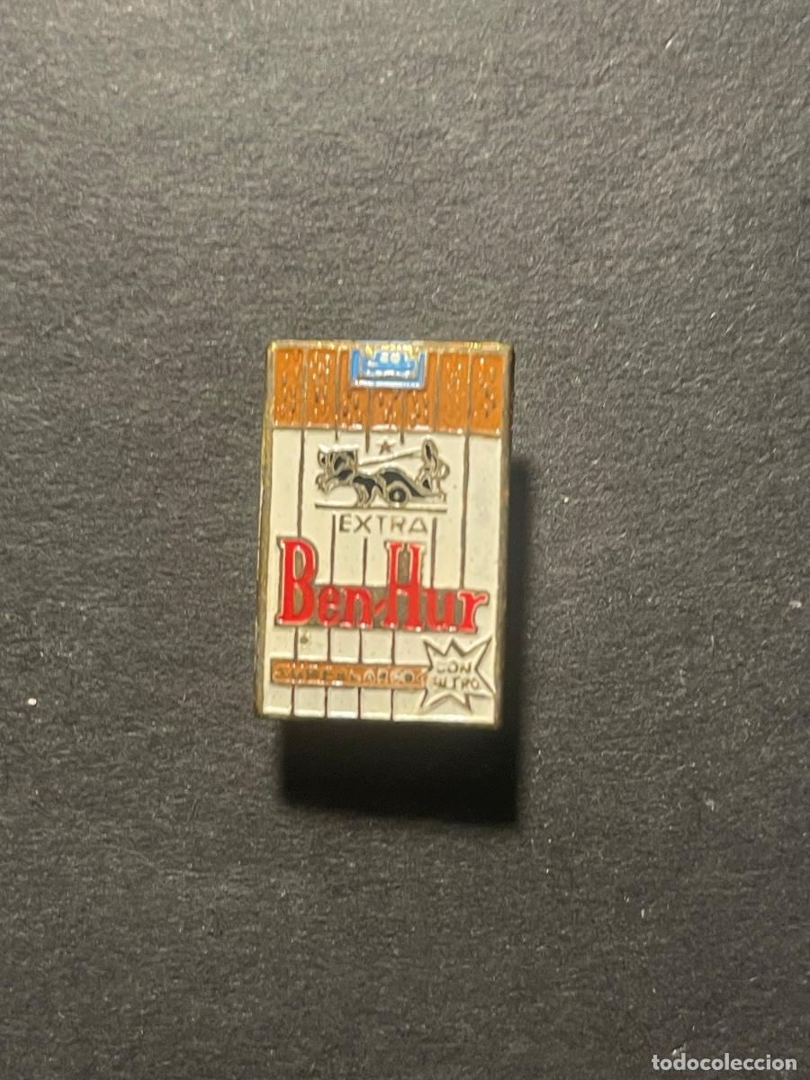 Pins de colecci&oacute;n: TABACO - ANTIGUA INSIGNIA DE AGUJA , CIGARROS BEN-HUR . SUPERLARGO CON FILTRO 1,9X1,3 CM.