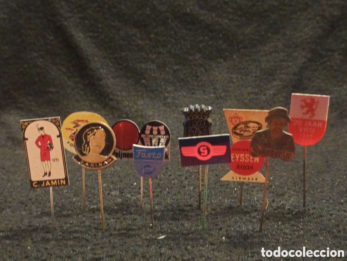 Pins de colecci&oacute;n: Lote 10 alfiler aguja pins a&ntilde;os 60 lote 14