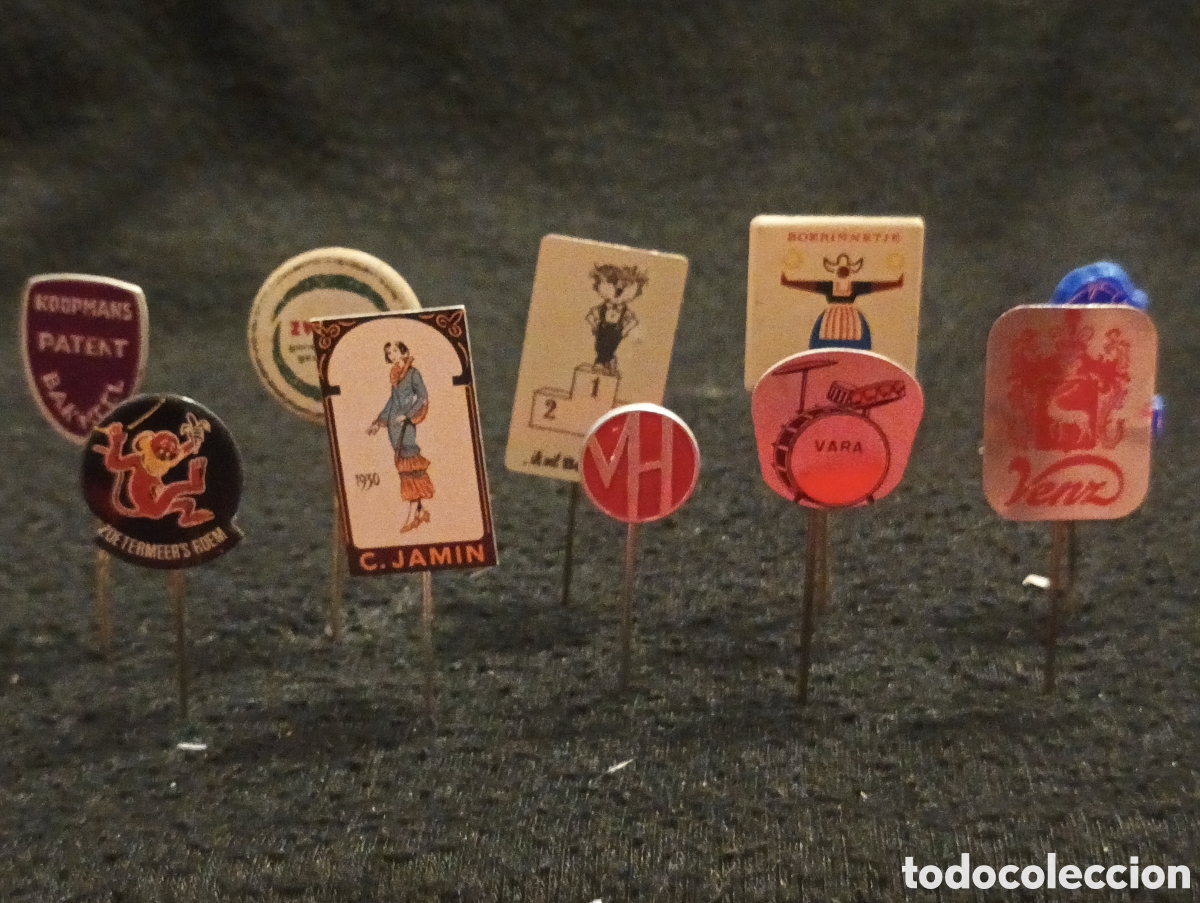 Pins de colecci&oacute;n: Lote 10 alfiler aguja pins a&ntilde;os 60 lote 18