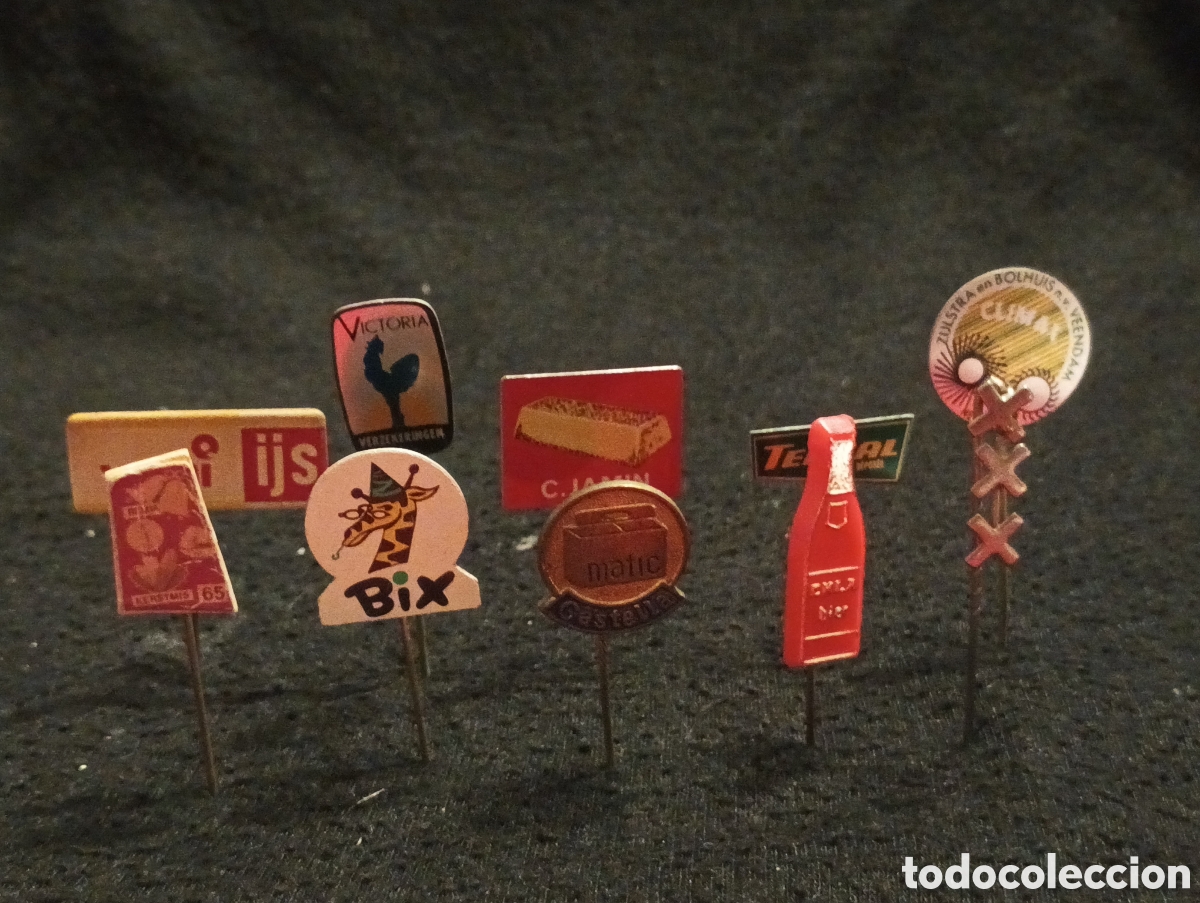 Pins de colecci&oacute;n: Lote 10 alfiler aguja pins a&ntilde;os 60 lote 21