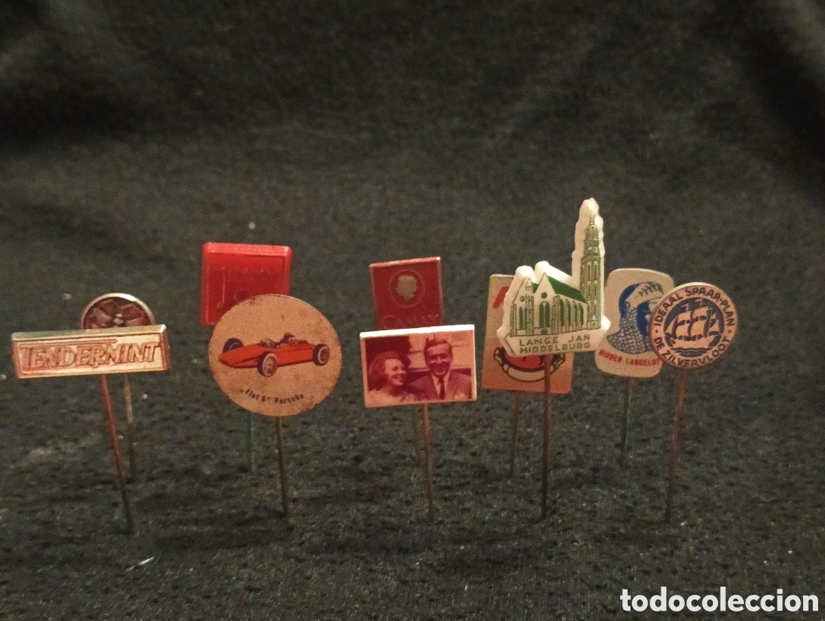 Pins de colecci&oacute;n: Lote 10 alfiler aguja pins a&ntilde;os 60 lote 22
