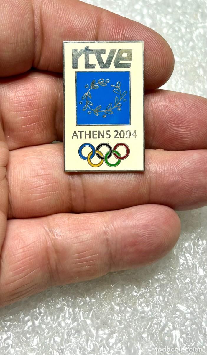 Pins de colecci&oacute;n: 4047.Pin de la RTVE (Radio Televisi&oacute;n Espa&ntilde;ola) que conmemora los Juegos Ol&iacute;mpicos de Atenas 2004