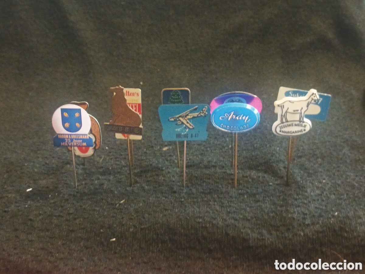 Pins de colecci&oacute;n: Lote 10 alfiler aguja pins a&ntilde;os 60 lote 25