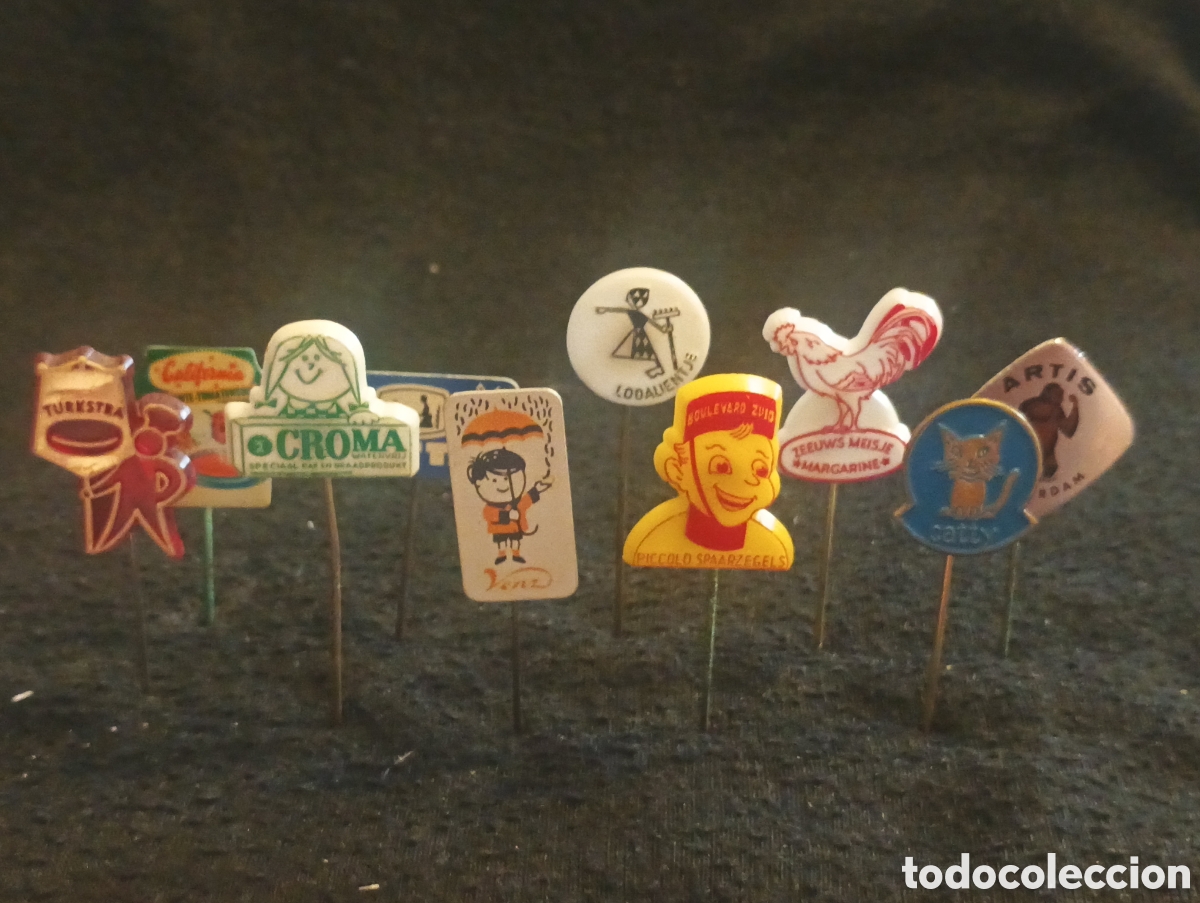 Pins de colecci&oacute;n: Lote 10 alfiler aguja pins a&ntilde;os 60 lote 26
