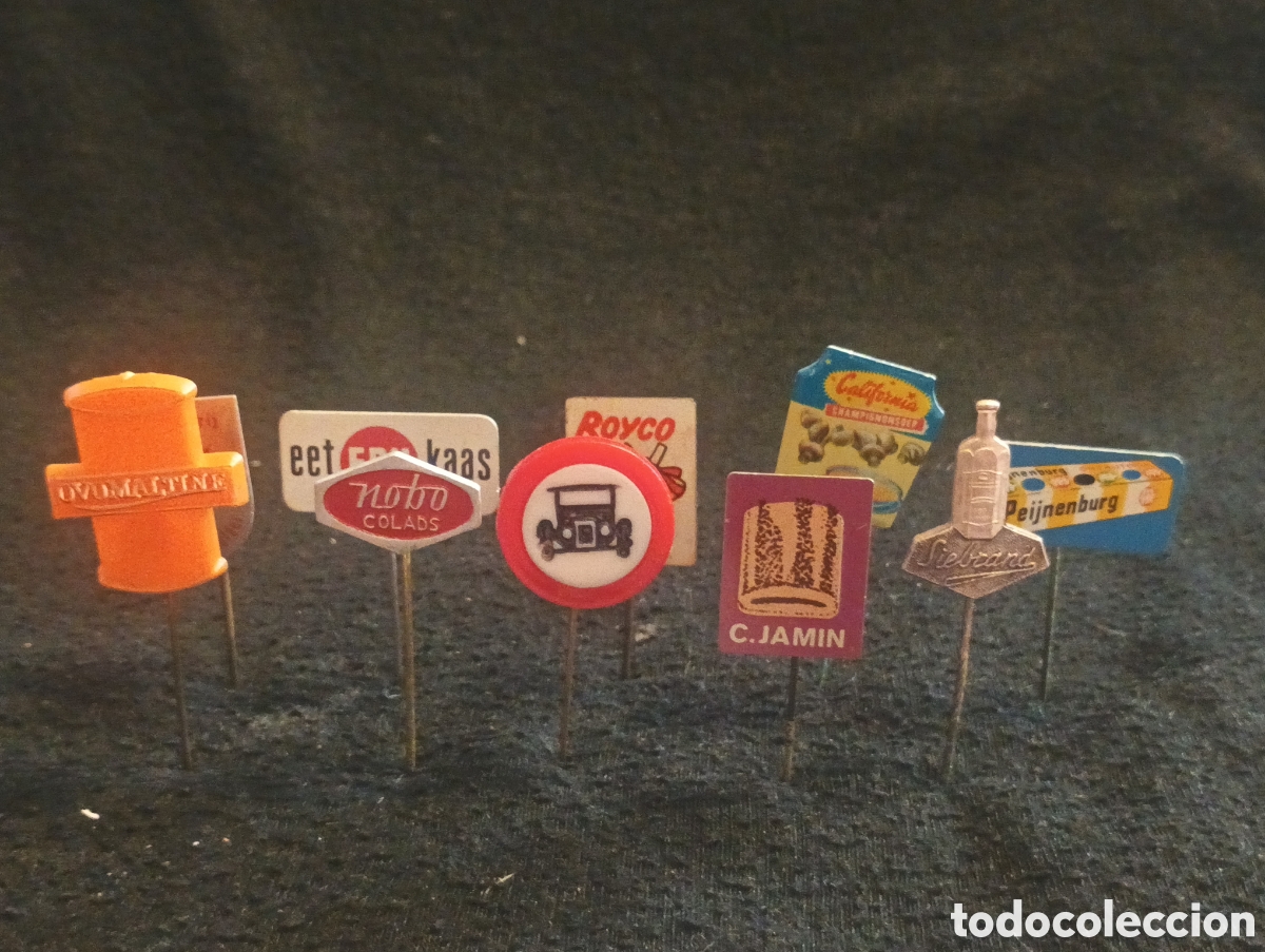 Pins de colecci&oacute;n: Lote 10 alfiler aguja pins a&ntilde;os 60 lote 28