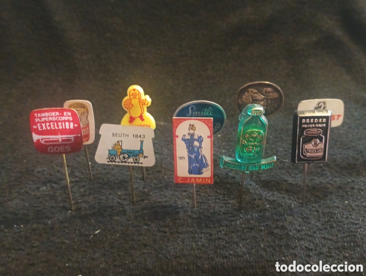 Pins de colecci&oacute;n: Lote 10 alfiler aguja pins a&ntilde;os 60 lote 29