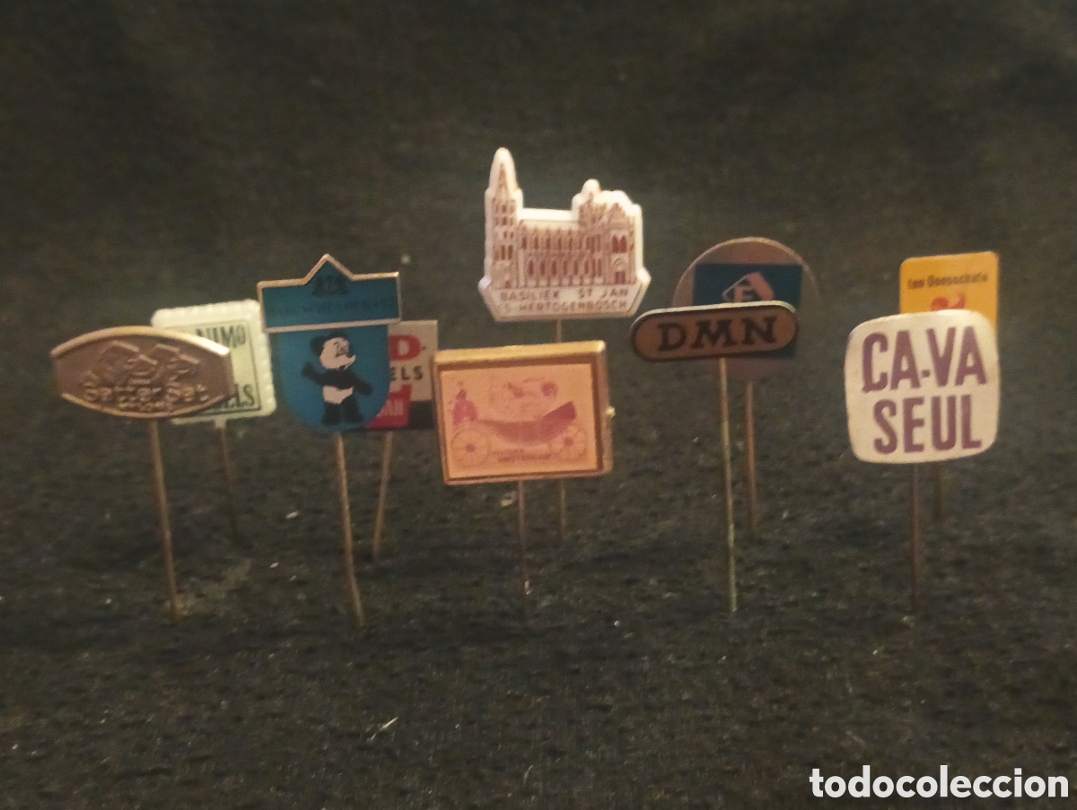 Pins de colecci&oacute;n: Lote 10 alfiler aguja pins a&ntilde;os 60 lote 32