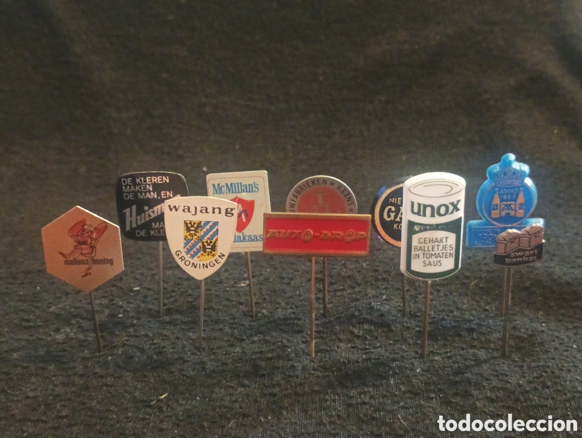 Pins de colecci&oacute;n: Lote 10 alfiler aguja pins a&ntilde;os 60 lote 33