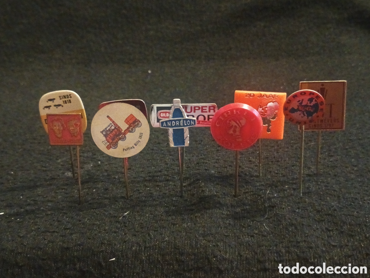 Pins de colecci&oacute;n: Lote 10 alfiler aguja pins a&ntilde;os 60 lote 34