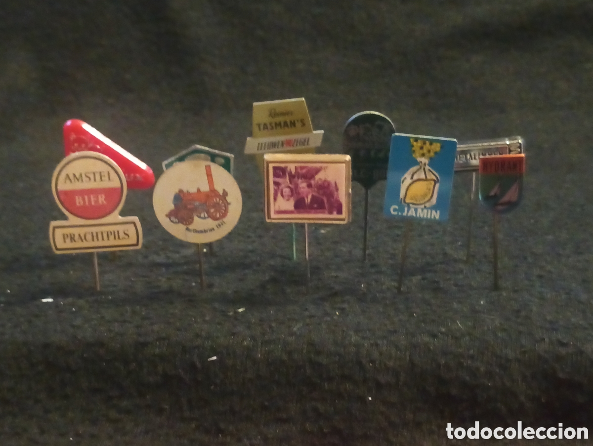 Pins de colecci&oacute;n: Lote 10 alfiler aguja pins a&ntilde;os 60 lote 35