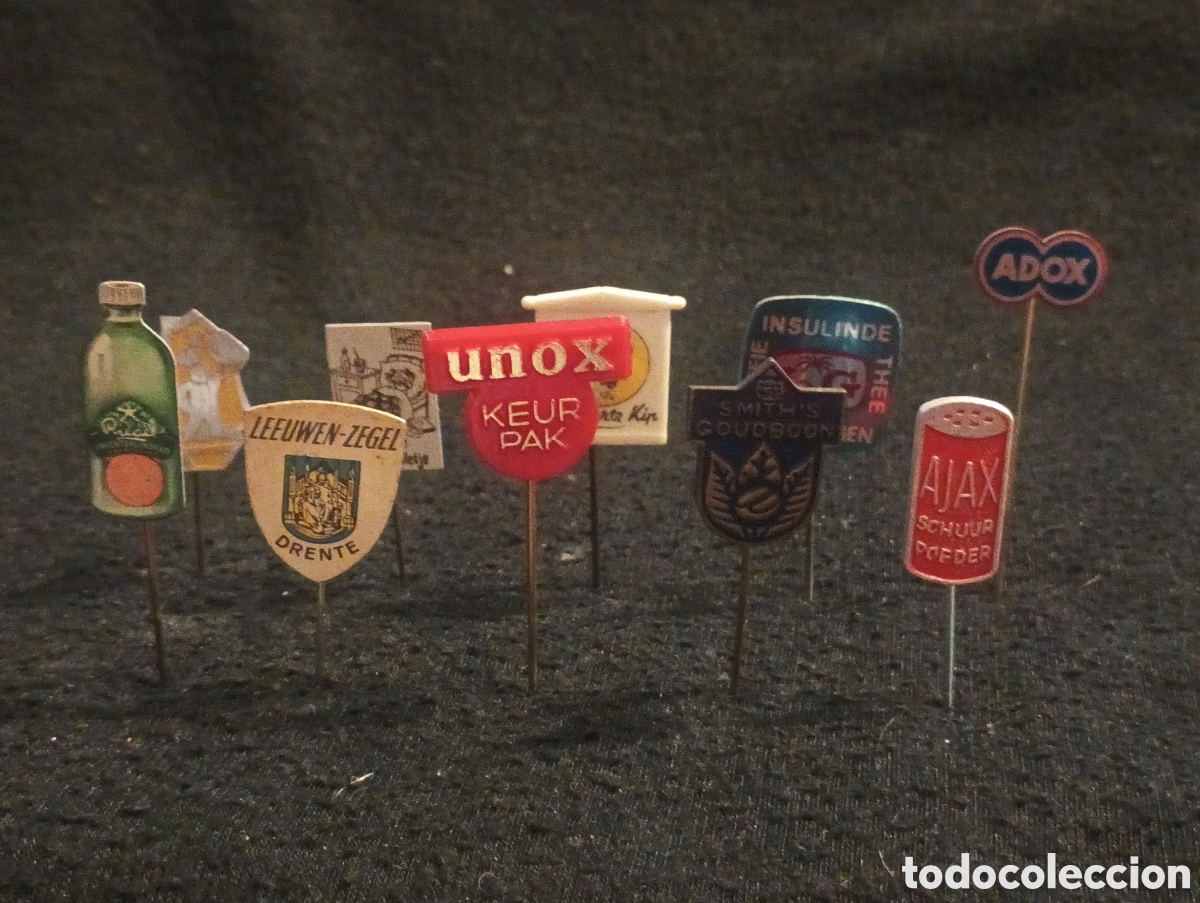Pins de colecci&oacute;n: Lote 10 alfiler aguja pins a&ntilde;os 60 lote 38