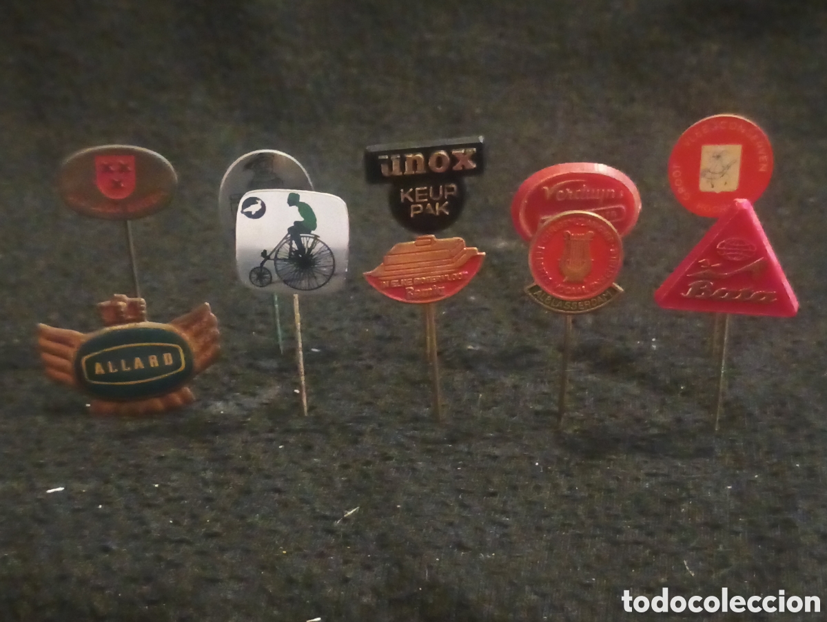 Pins de colecci&oacute;n: Lote 10 alfiler aguja pins a&ntilde;os 60 lote 40