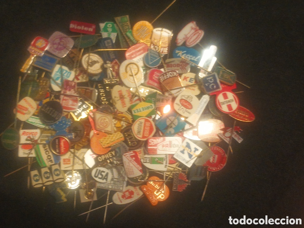 Pins de colecci&oacute;n: Lote 120 alfiler aguja pins a&ntilde;os 60
