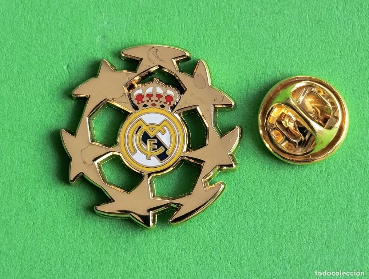 Pin's de collection: PIN FUTBOL - ESMALTE - LOGO CHAMPIONS - ESCUDO REAL MADRID