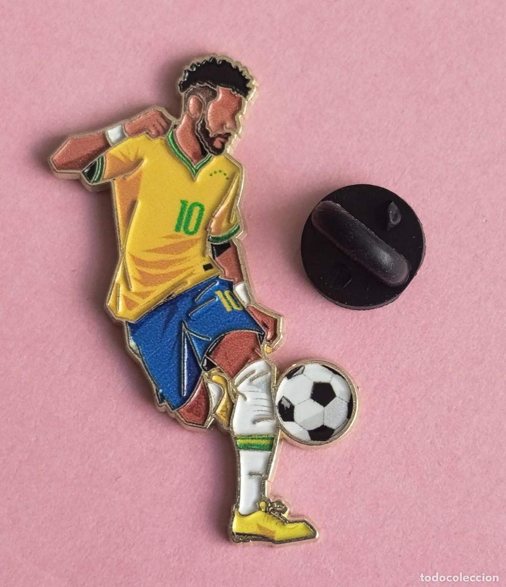 Pins de colecci&oacute;n: PIN FUTBOL - SILUETA DEL JUGADOR - NEYMAR - SELECCION DE BRASIL