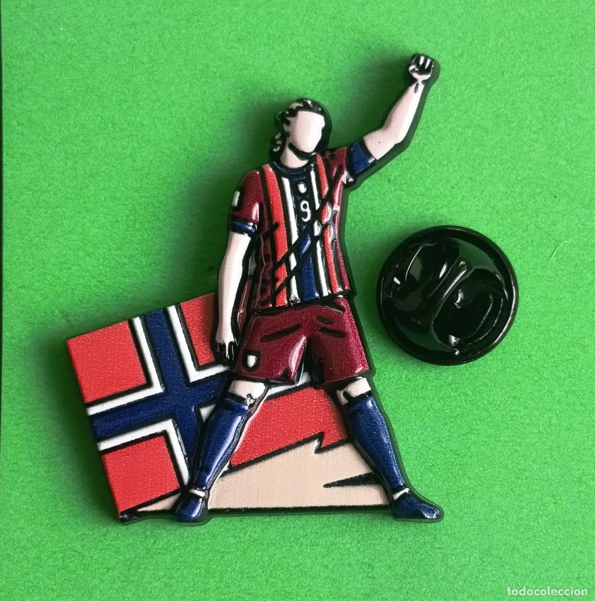Pins de colecci&oacute;n: PIN FUTBOL - SILUETA DEL JUGADOR - HAALAND - SELECCION DE NORUEGA