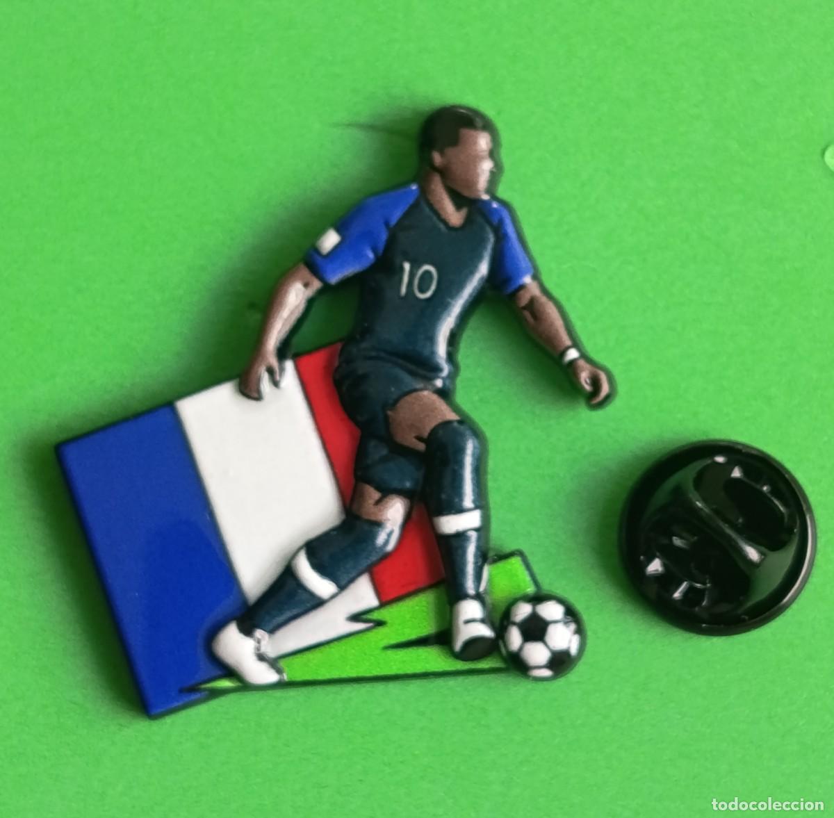 Pins de colecci&oacute;n: PIN FUTBOL - SILUETA DEL JUGADOR - MBAPE - SELECCION DE FRANCIA