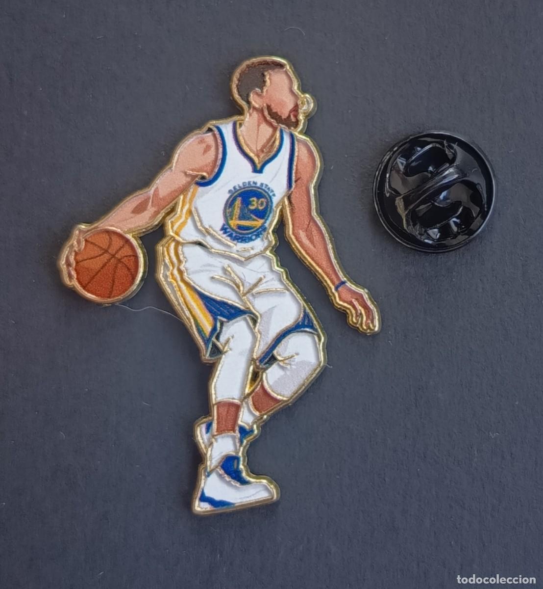 Pins de colecci&oacute;n: PIN BALONCESTO - PIN BASKET - SILUETA DEL JUGADOR - WARRIORS