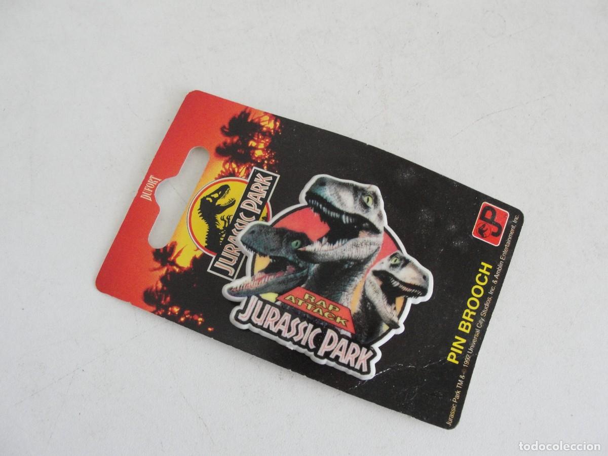 Pins de colecci&oacute;n: pin JURASSIC PARK 1992 - VELOCIRAPTOR - BROOCH DUFORT - POR ESTRENAR STOCK TIENDA