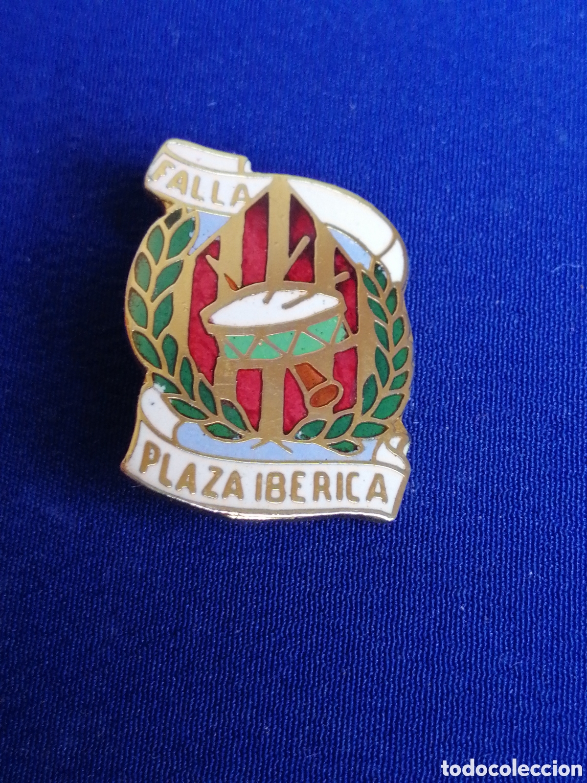 Pins de colecci&oacute;n: FALLA PLAZA IBERICA (SAGUNTO) INSIGNIA DE ALFILER ANTIGUA