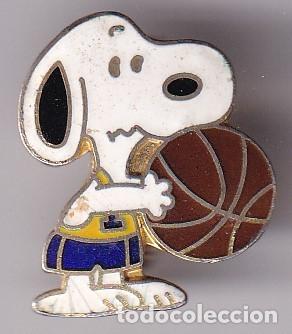 Sammlung von Pins: INSIGNIA IMPERDIBLE ESMALTADA DE SNOOPY JUGANDO A BALONCESTO TAMA&Ntilde;O 2,6cm x 2,2cm