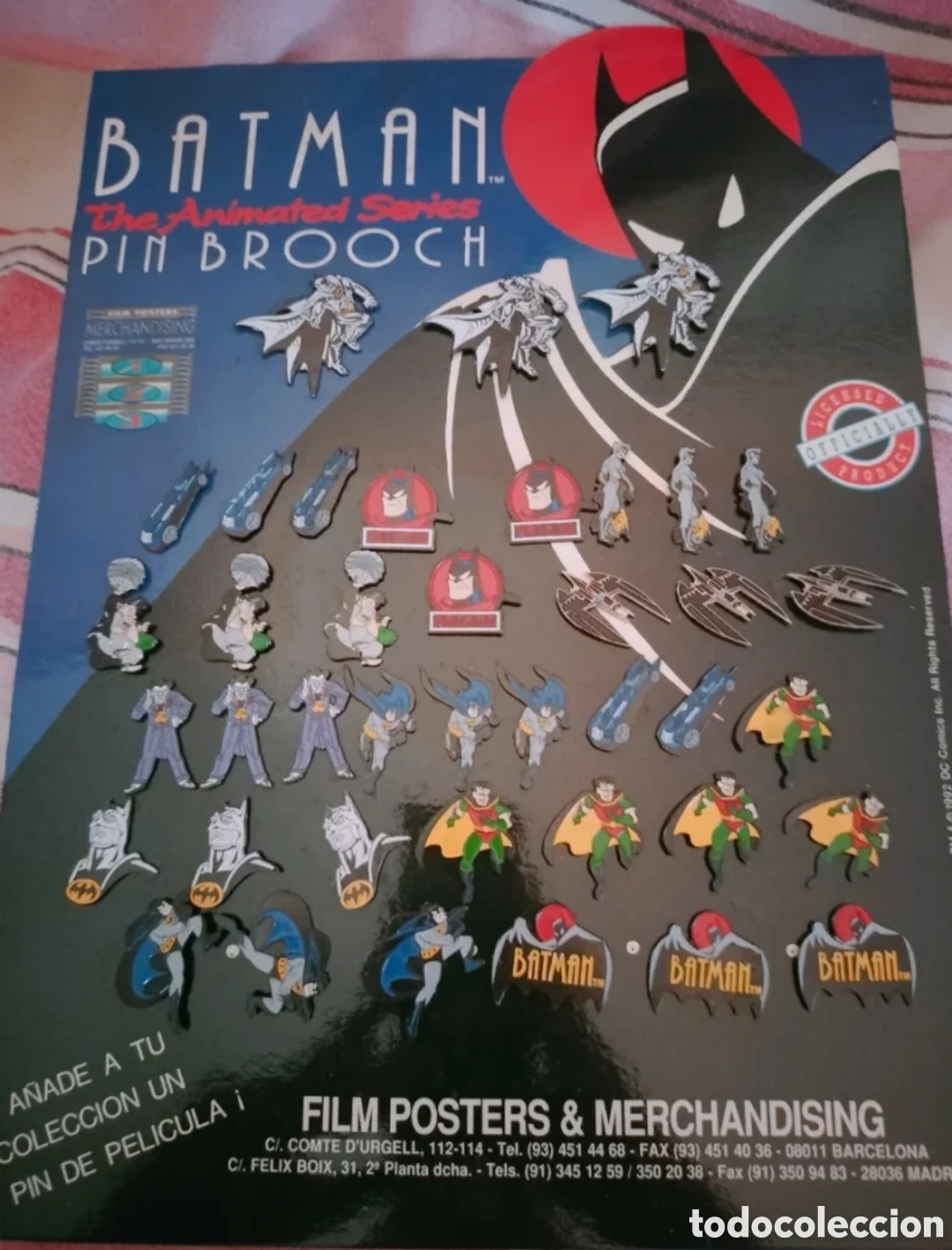 Pins de colecci&oacute;n: Colecci&oacute;n de Pines Batman Animated Series 1992